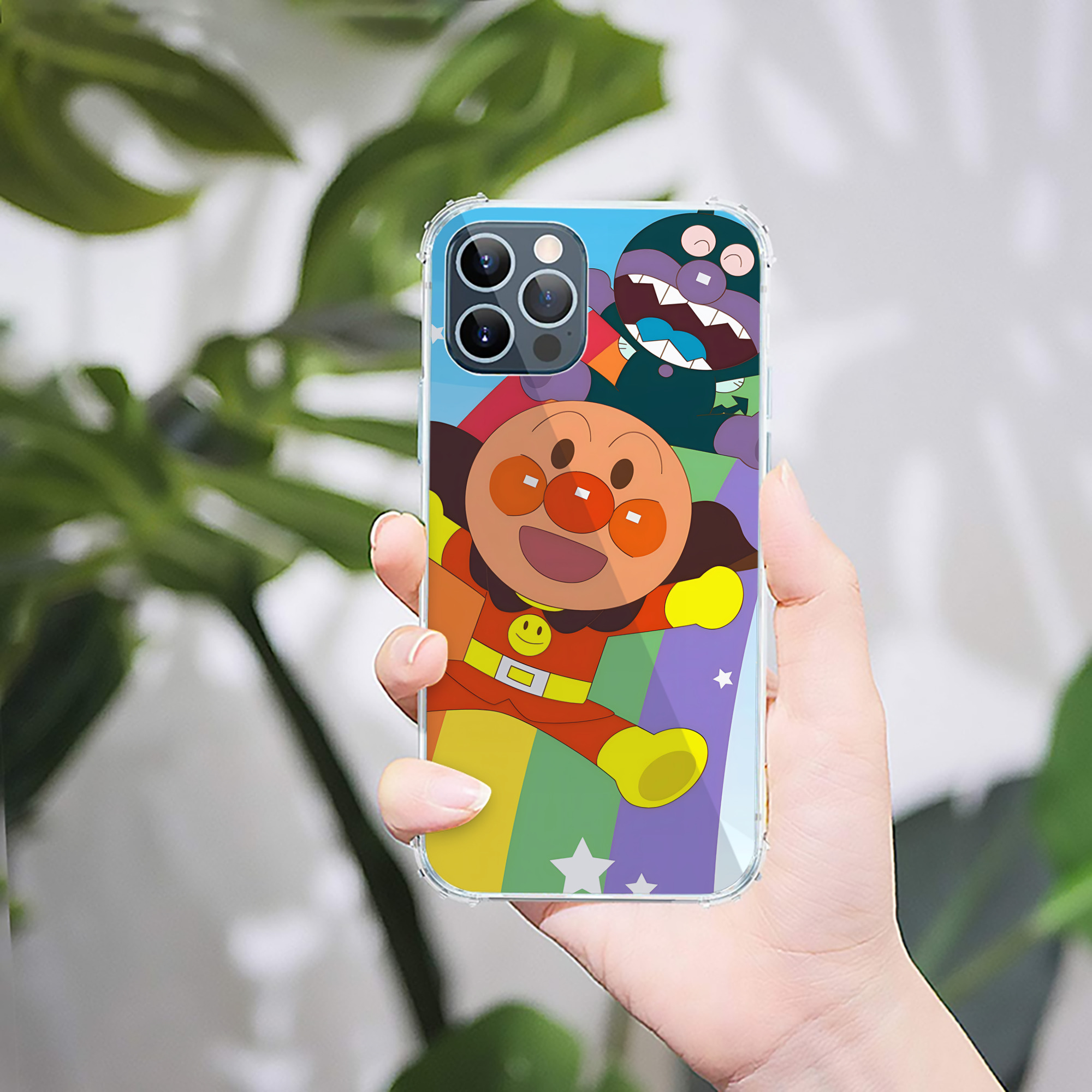 （画像用） アンパンマン Anpanman 【iPhone 12シリーズ対応】透明スマホケース（クリアソフトケース）